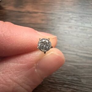 14k Gold Single Diamond Earring